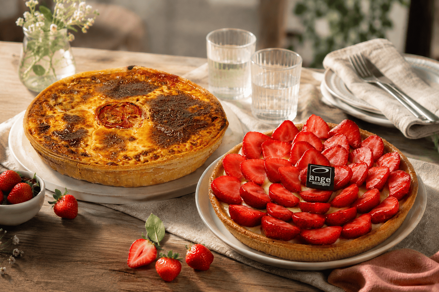 1 quiche & 1 tarte 30$